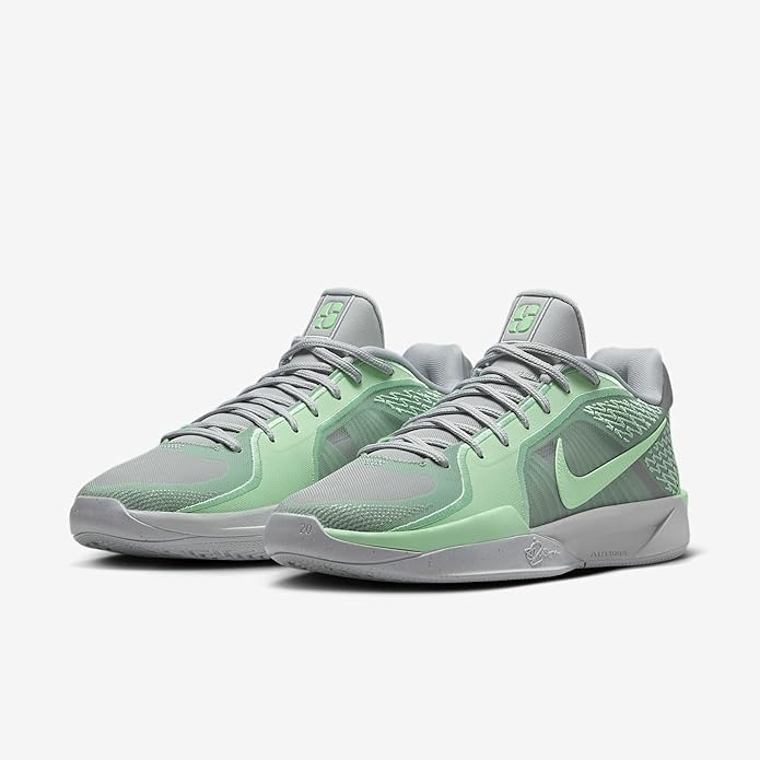 Nike Sabrina 2 Unisex Basketball Shoes (Light Smoke Grey/Fresh Mint/Vapor Green)